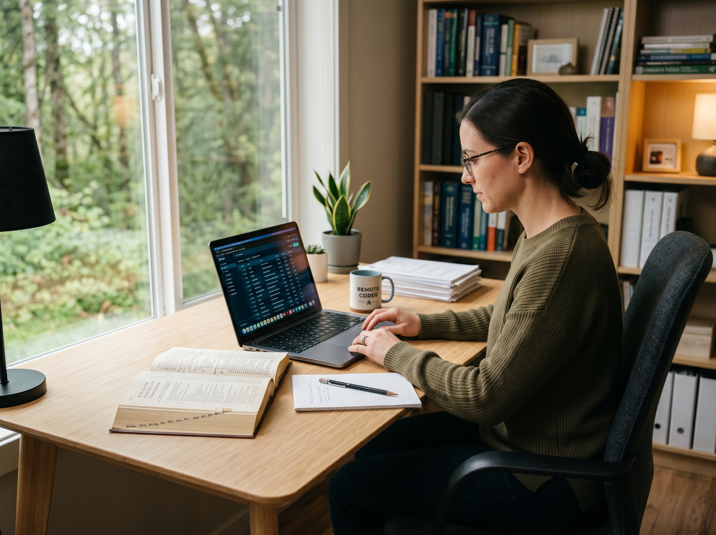 Remote medical coder workstation